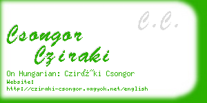 csongor cziraki business card